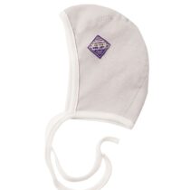 Чепчик серый с белой окантовкой