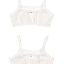 Топ с кружевом для девочки, 2шт