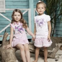 Юбка с прошвами ” Калифорния ” розовая