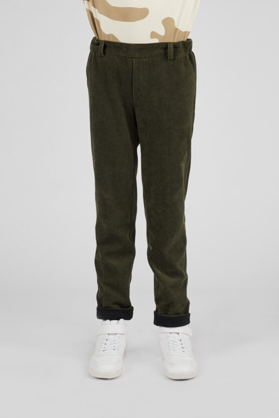 Брюки из вельвета осенне-зимнего ассортимента,хаки,