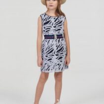 Платье нарядное с фактурной вышивкой на сетке