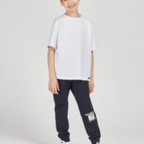 Брюки из футера с принтом для девочки