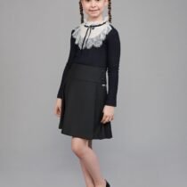 Блуза трикотажная комбинированная с кружевом