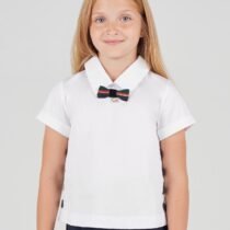 Блузка с пуговицами по боковым швам и съемным бантиком