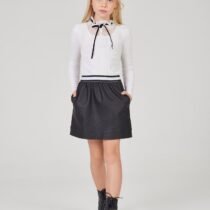 Блуза комбинированная с кружевом