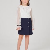 Юбка из джерси с асимметричной застежкой