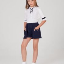 Юбка-шорты из джерси с накладными карманами