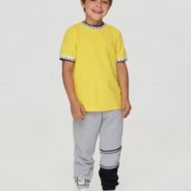 Брюки из футера с тиснением