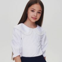 Джемпер с декоративным воротником