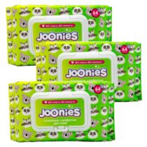 Влажные салфетки 3 упаковки Joonies