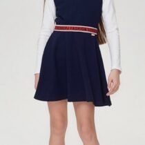 Сарафан из джерси с тесьмой,синий