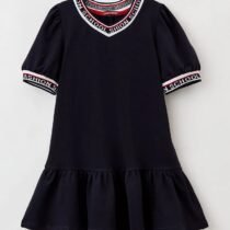 Платье из футера синий