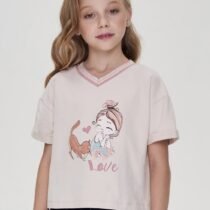 Джемпер-футболка с V-образной горловиной