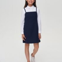 Сарафан на тонких бретелях из костюмной ткани