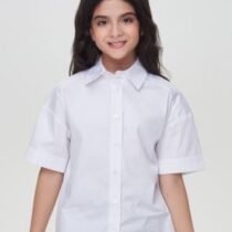 Блузка удлиненная с коротким рукавом