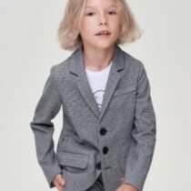 Пиджак из джерси пье-де-пуль с декором