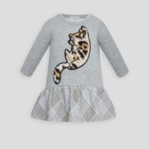 Платье из футера с декором