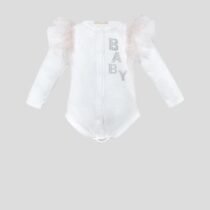 Боди с длинным рукавом и декором