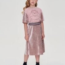 Юбка из велюра с эффектом гофре