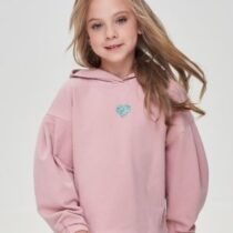 Толстовка из футера с велюровым эффектом