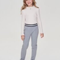 Брюки трикотажные прямые на эластичном поясе