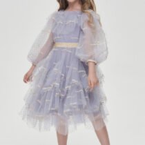 Платье нарядное из кружевного полотна