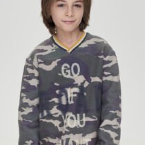 Джемпер-свитшот с объемным шевроном