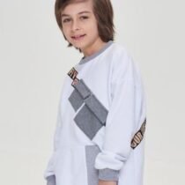 Толстовка из футера с декоративным карманом