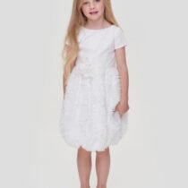 Платье нарядное с юбкой-баллон и бусинами