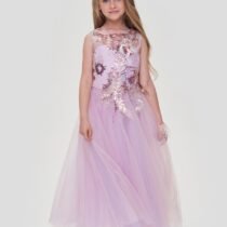 Платье нарядное с длинной юбкой и браслетом