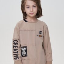 Толстовка из футера с декорами