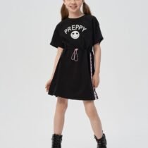 Платье трикотажное с принтом