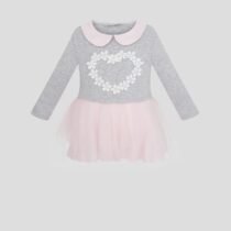 Платье комбинированное с пышной юбкой