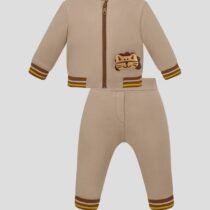 Костюм из футера с принтами