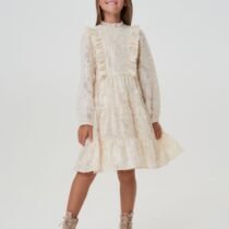 Платье из фактурного шифона с пайетками