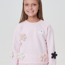 Джемпер с декором, розовый