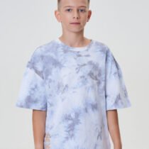 Футболка с принтом, серо-голубой