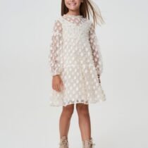 Платье из шифона в крупный горох