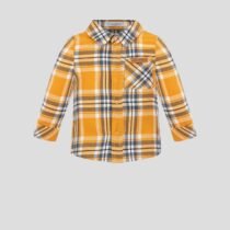 Рубашка фланелевая, бежевая клетка