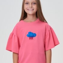 Футболка из трикотажа с декором