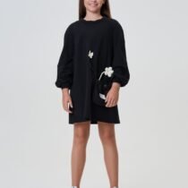 Платье с объемным декором