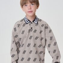 Джемпер-поло из джерси с принтом